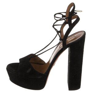 Aquazzura Suede Slingback Strappy Heels (38.5)